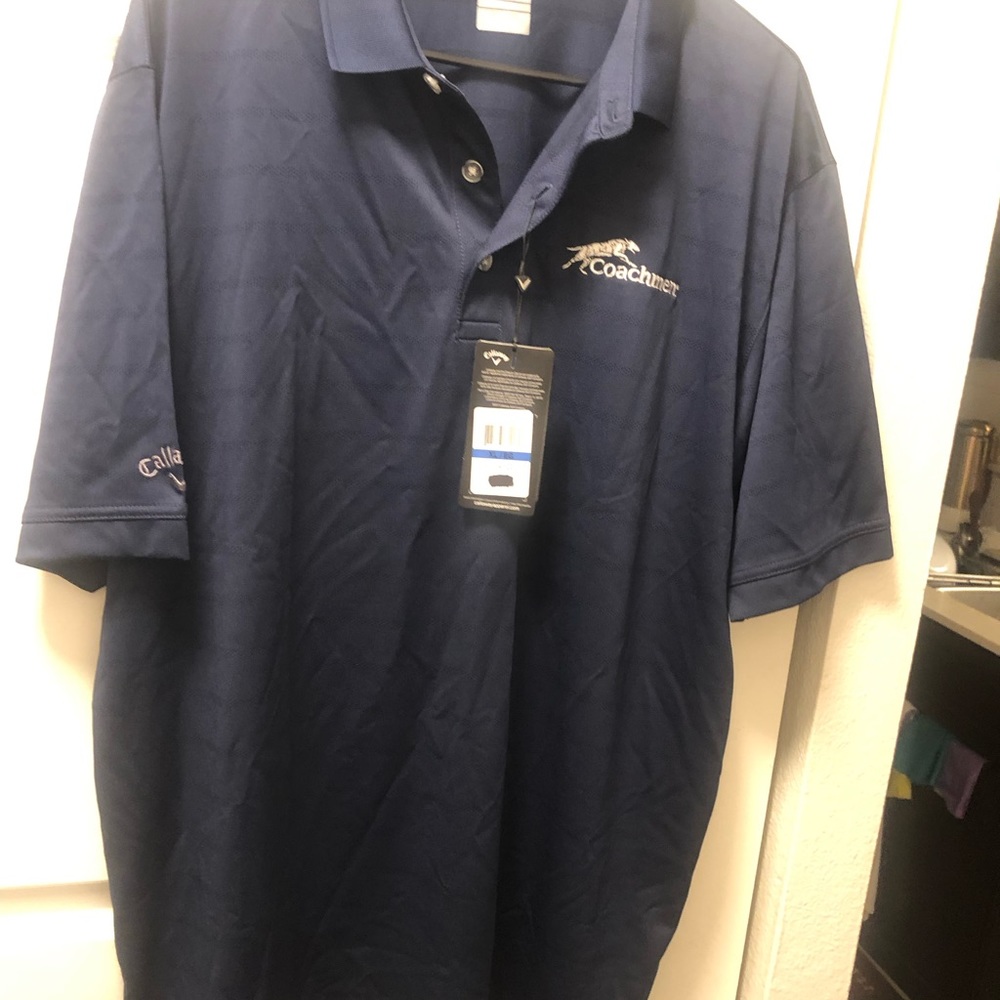 Men’s Callaway Opti-Dri Black Polo Golf Shirt Size XL(New)